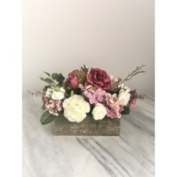 Kunstblumen Arrangement in altholz Gefäss -"Altholz" Kollektion