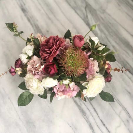 Kunstblumen Arrangement in altholz Gefäss -"Altholz" Kollektion 5