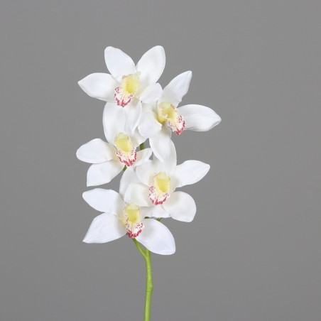 Künstliche Cymbidium Orchidee – Weiß