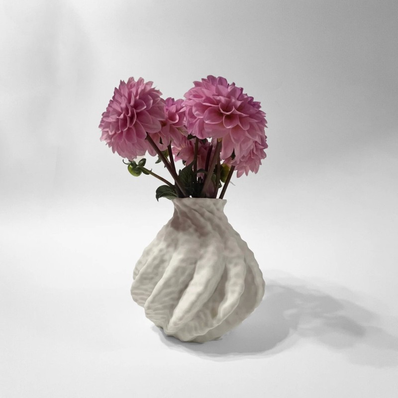 3D-gedruckte Vase mit strukturiertem Design 5