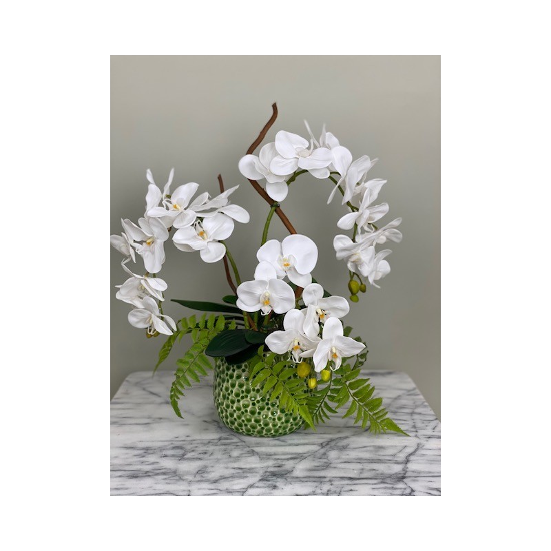 Künstliche Orchidee in einer Vase "Real Touch"