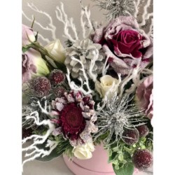 Weihnachtliches Arrangement in einer Velour Box 2