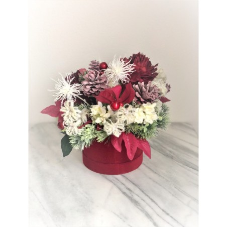 Winterliches Arrangement in einer Velour Box 5