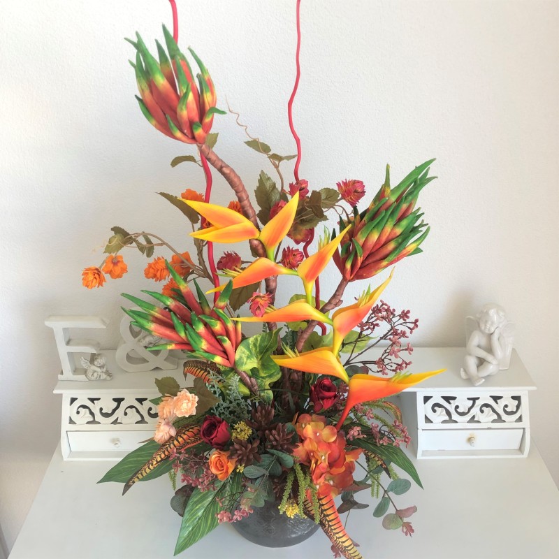 Kunstblumen Arrangement in einer Vase 6