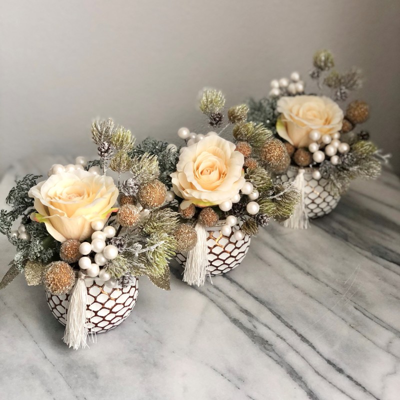 Weihnachtsarrangement in einer Vase 1 Stück  3