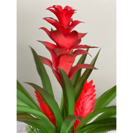 Exotische Kunstbromelie im edlen Dekotopf 4