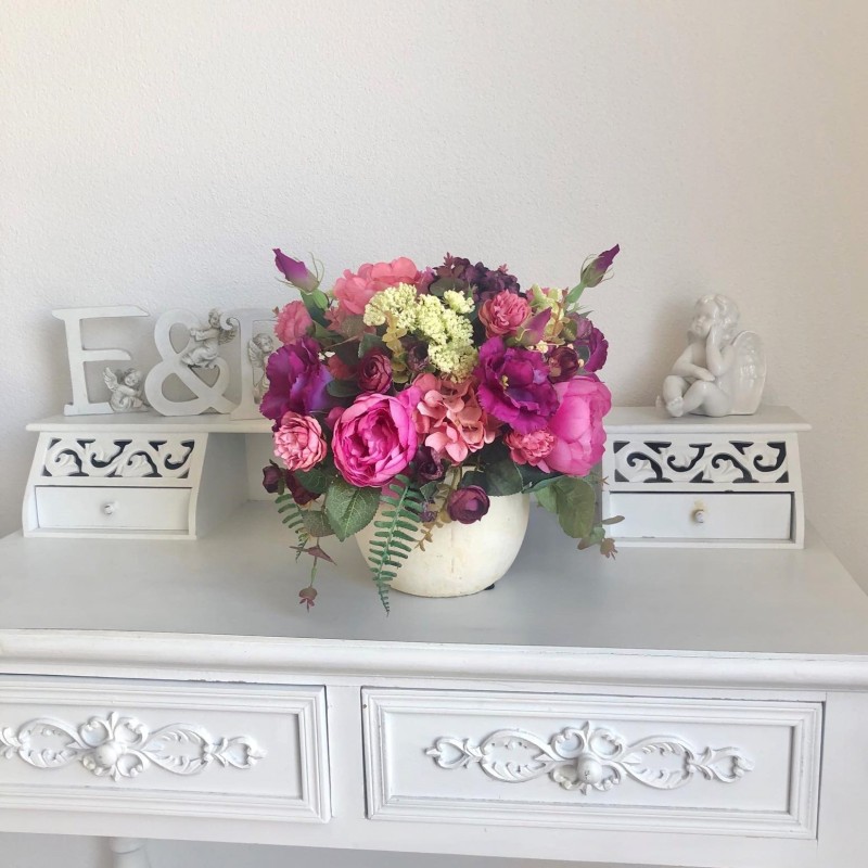 Kunstblumen Arrangement in einer Vase 6