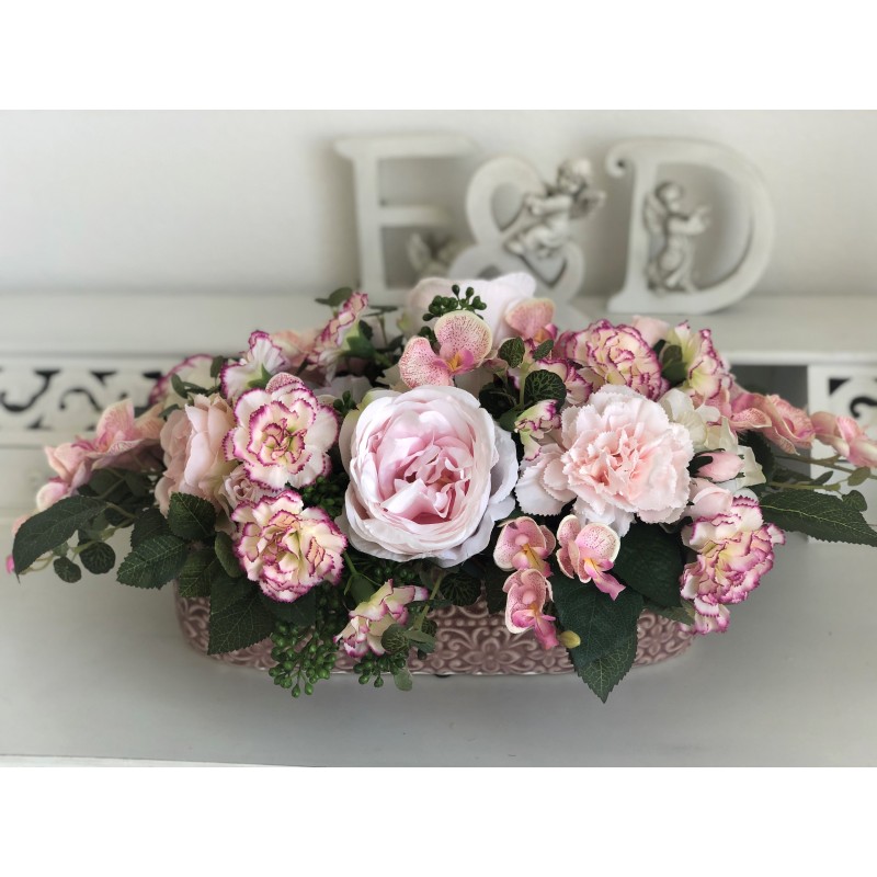 Künstliches Blumenarrangement in einer Vase Oval 5