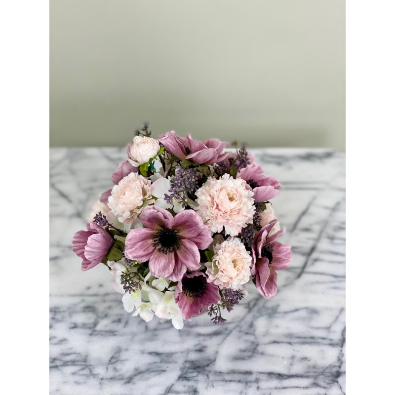 Romantisches Blumenarrangement in Rosatönen 3