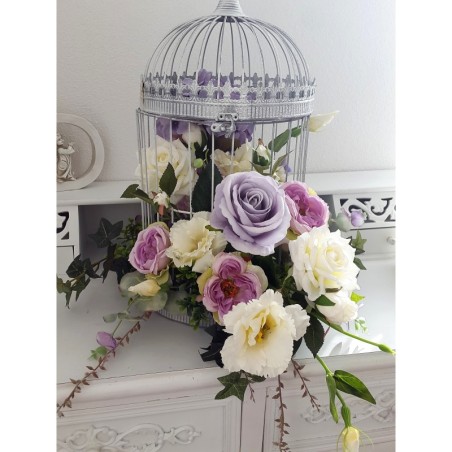 Kunstblumen im Käfig 4