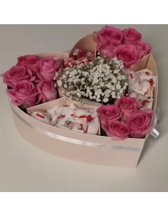 Herzbox „Sweet Love – Rosen Raffello Überraschung 2