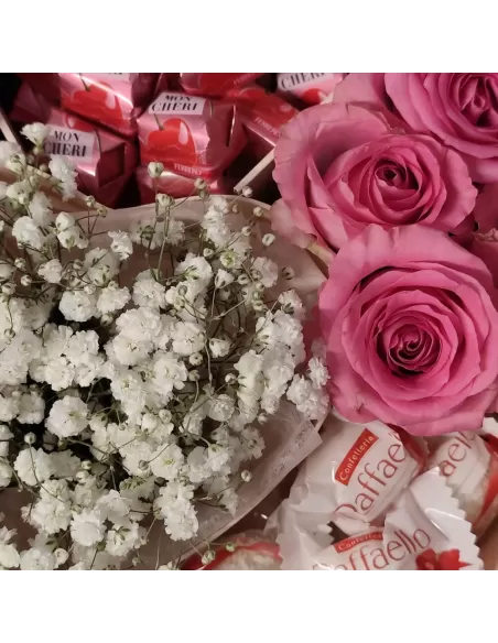 Herzbox „Sweet Love – Rosen Raffello Überraschung