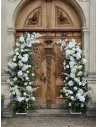 White & Green Wedding Arch Rental | Artificial Floral Wedding Arch Switzerland