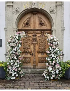 Floral Wedding Arch White & Blush Pink