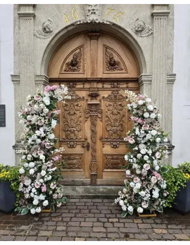 Traubogen Weiss-Grün mieten | Künstliche Blumen | Hochzeitsdeko Schweiz