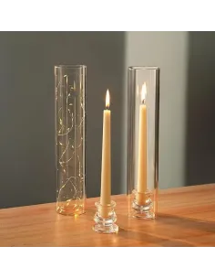 Kerzenständer aus Glas für Stabkerzen – Miete