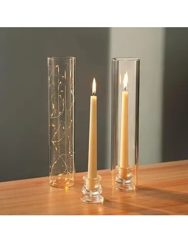 Kerzenständer aus Glas für Stabkerzen – Miete