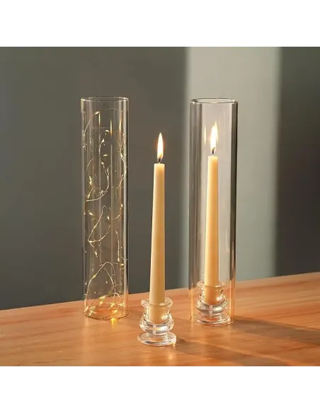Kerzenständer aus Glas für Stabkerzen – Miete