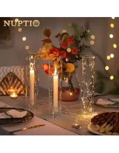 Kerzenständer aus Glas für Stabkerzen – Miete 2