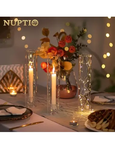 Glas-Kerzenständer für Stabkerzen – Miete