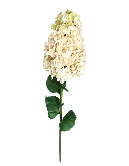 Künstliche Hortensie Creme-Weiss 88 cm – Naturgetreue Seidenblume