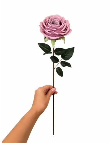 Artificial Dusty Pink Rose 74 cm