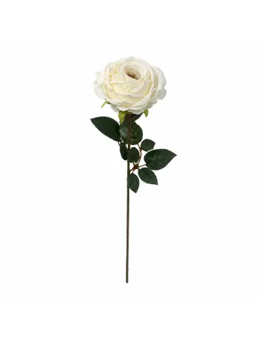 Künstliche Rose in Creme-Weiss am Stiel – ca. 74 cm