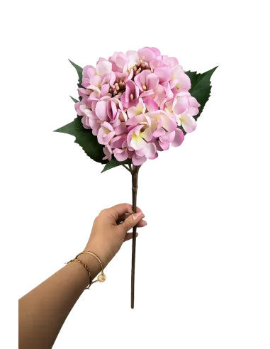 Realistic Artificial Pink Hydrangea 61 cm – Premium Silk Flower