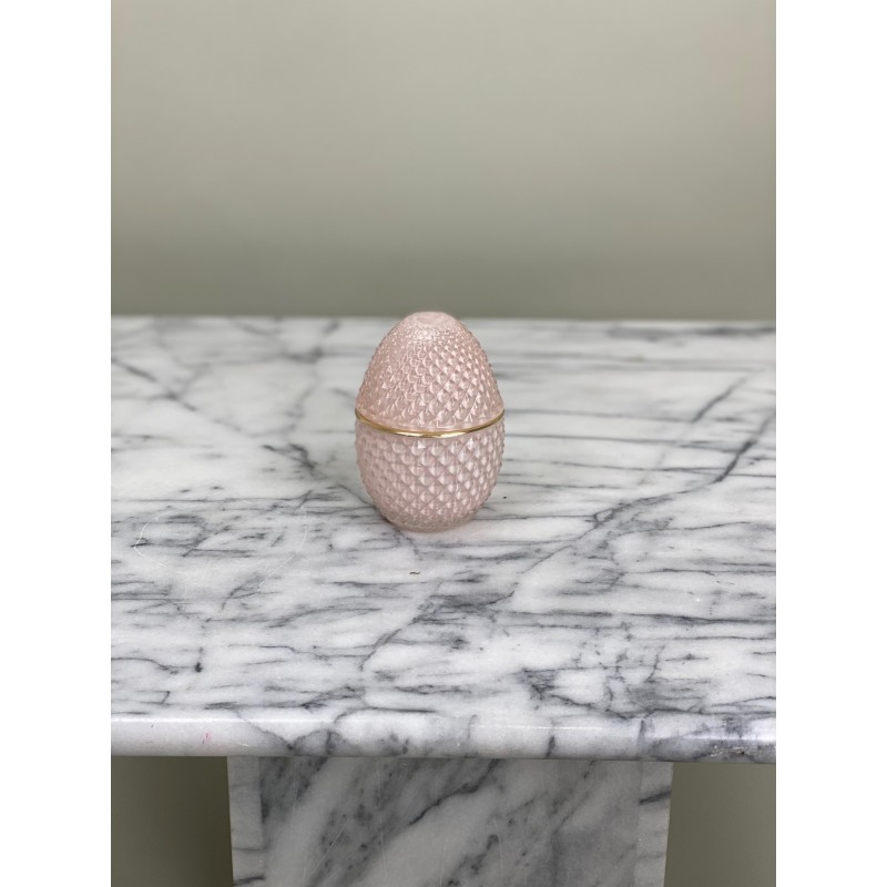 Elegantes Glas-Ei mit Diamantschliff-Optik – Rosé 2
