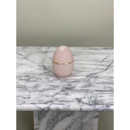 Elegantes Glas-Ei mit Diamantschliff-Optik – Rosé 2