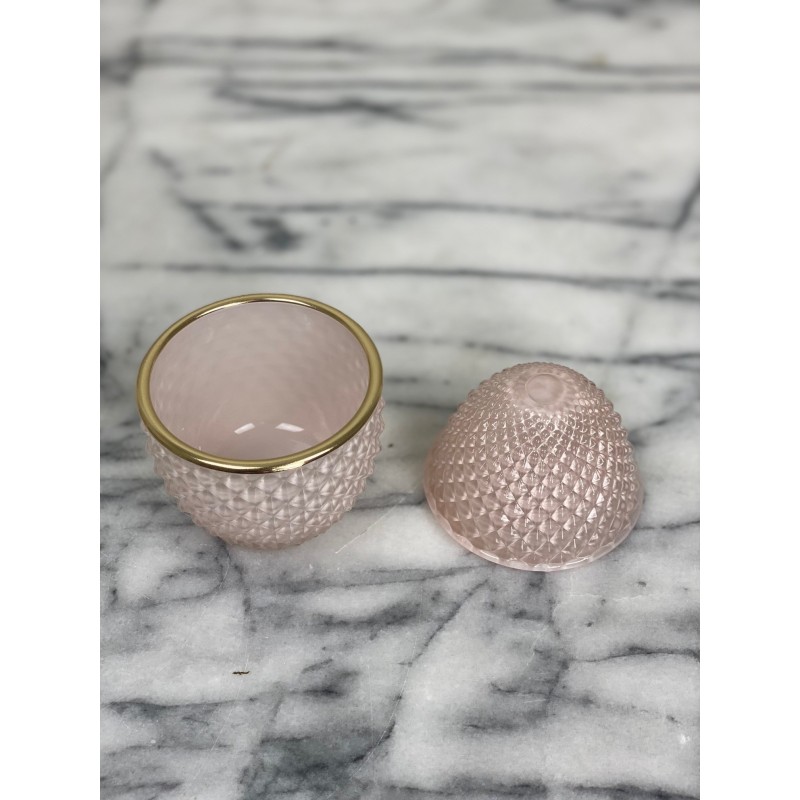 Elegantes Glas-Ei mit Diamantschliff-Optik – Rosé 3