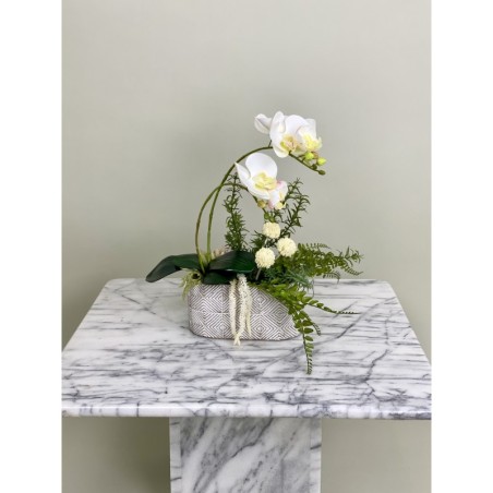 Kunstorchidee Phalaenopsis im Keramiktopf 2