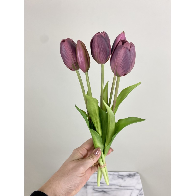 Künstliche Tulpen 5er-Bund "Real Touch" xx321