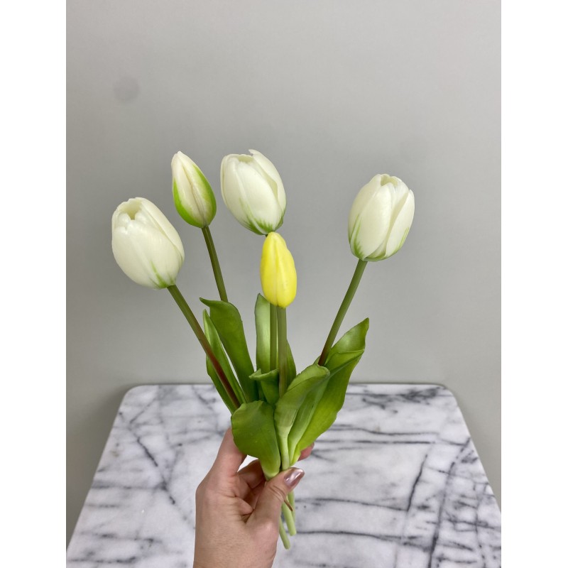 Künstliche Tulpen 5er-Bund "Real Touch"