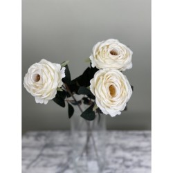 Künstliche Rose in Creme-Weiss am Stiel – ca. 74 cm 2