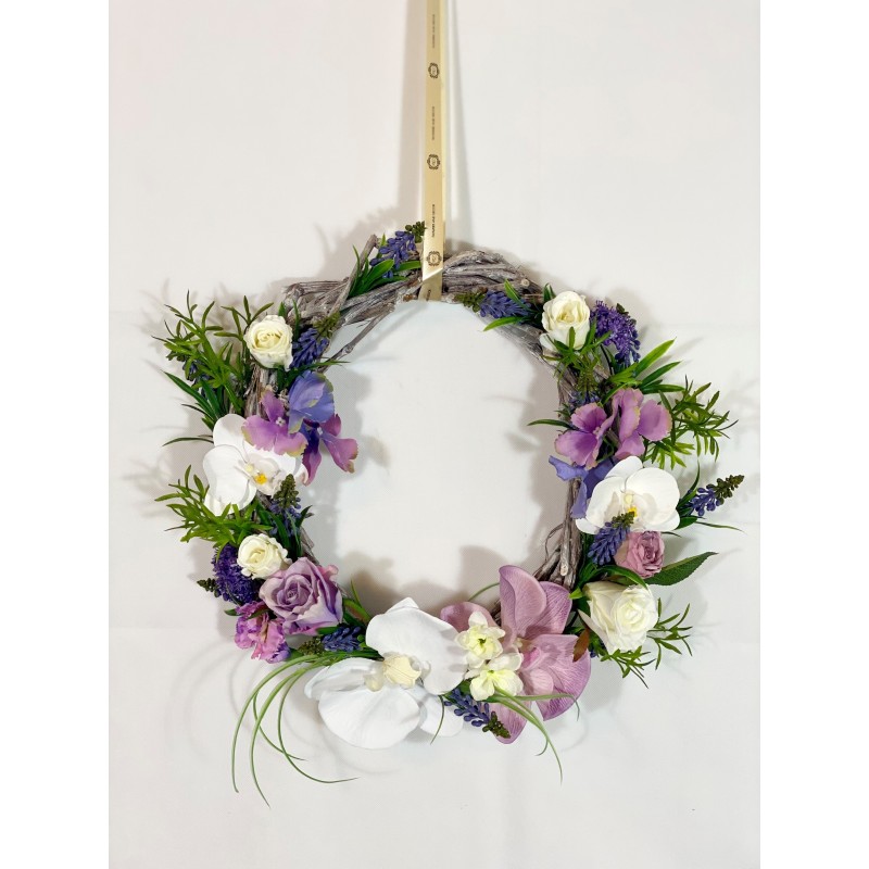 Türkranz mit Seidenblumen