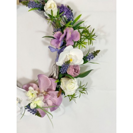 Türkranz mit Seidenblumen 2