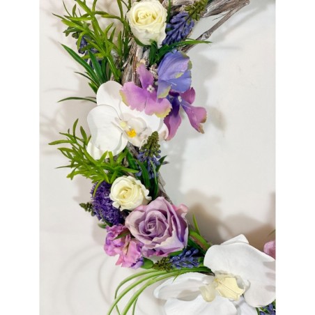 Türkranz mit Seidenblumen 3