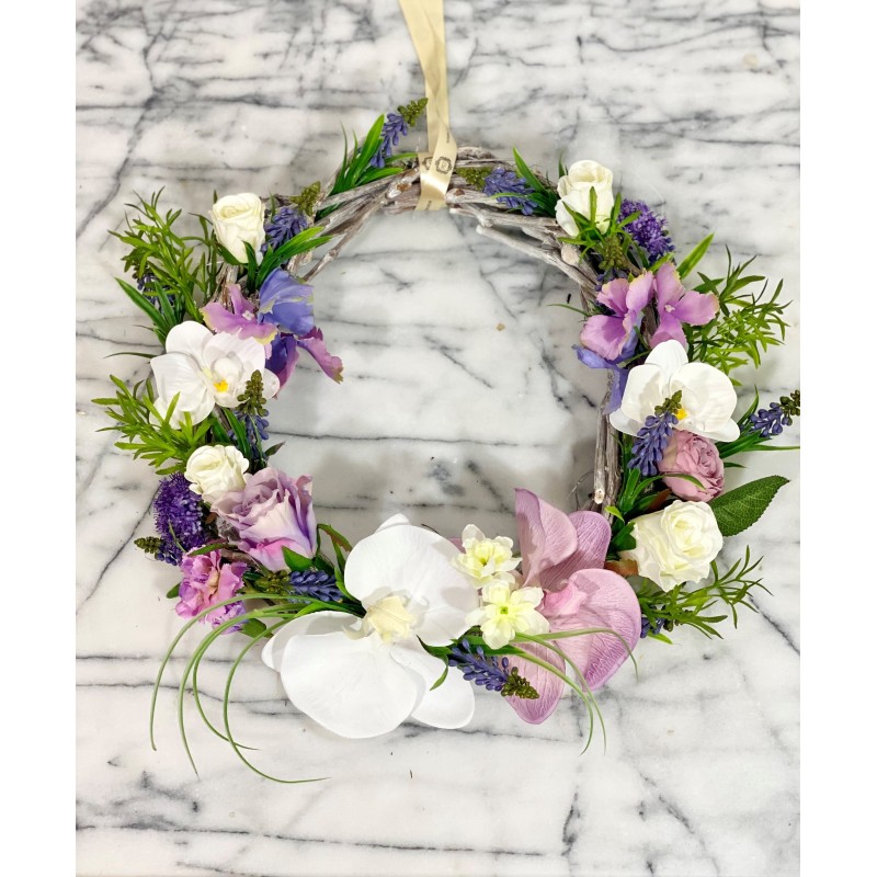 Türkranz mit Seidenblumen 4