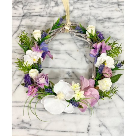 Türkranz mit Seidenblumen 4