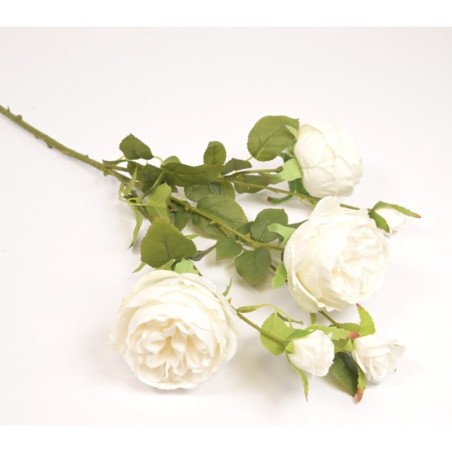 Kunstrose Zweig in Weiß – zeitlose Eleganz für jede Dekoration