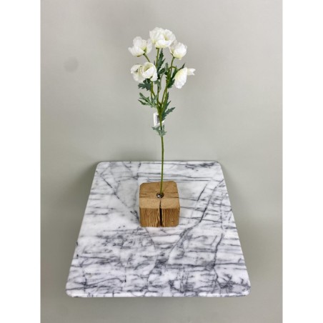 Mohnblumen - Zweig (weiss) mit 6 Blüten 7