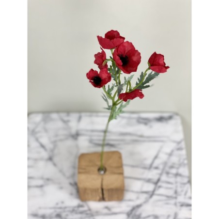 Mohnblumen - Zweig (rot) mit 6 Blüten 3