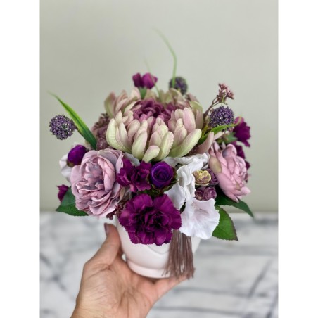 Kleines Kunstblumen Arrangement in einer Vase xx266 4