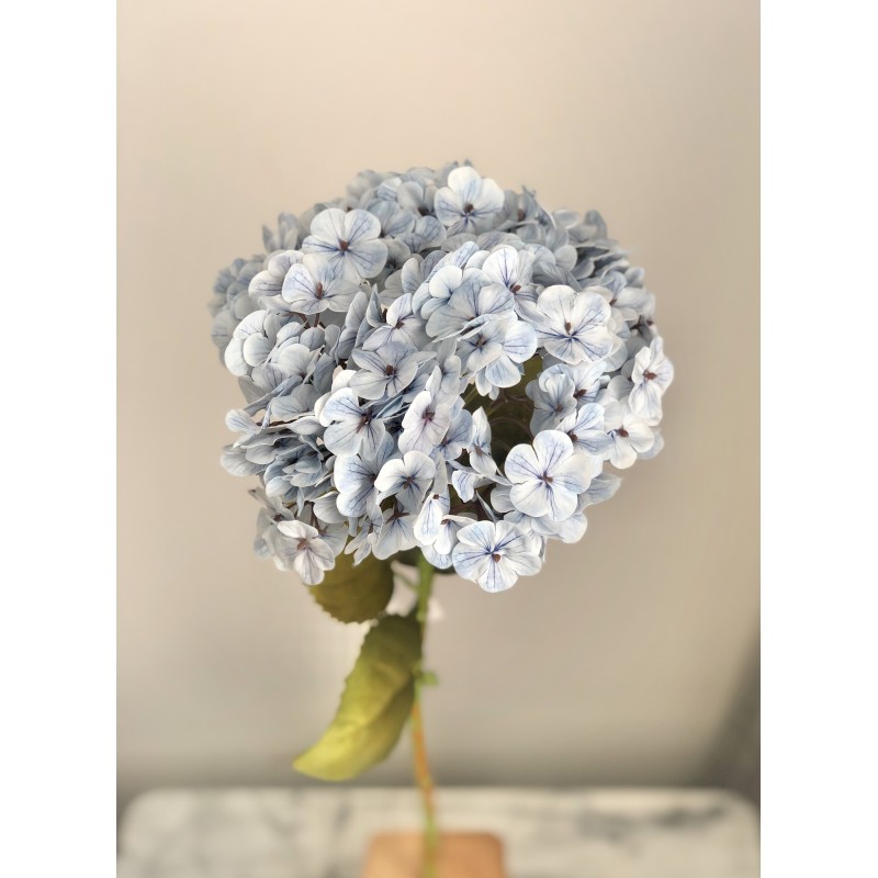 Künstliche "Real Touch" Hortensia ca. 75 cm (Sky Blue) 3