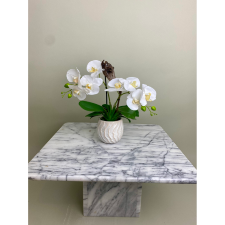 Künstliche Orchidee im Topf Weiß 2
