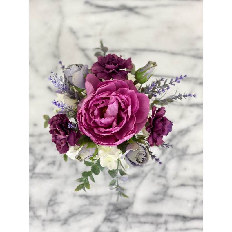 Kleines Kunstblumenarrangement in einer Vase befestigt 4