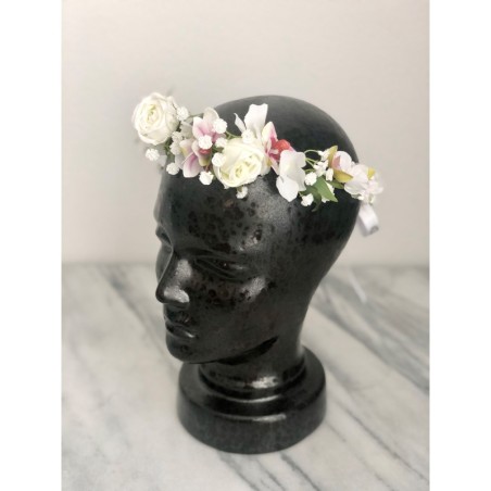 Flower Crown - Kunstblumen Krone mit Orchideen