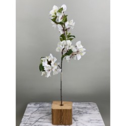 3 Kunstzweige Bougainvillea mit creme-farbenen Blüten 2