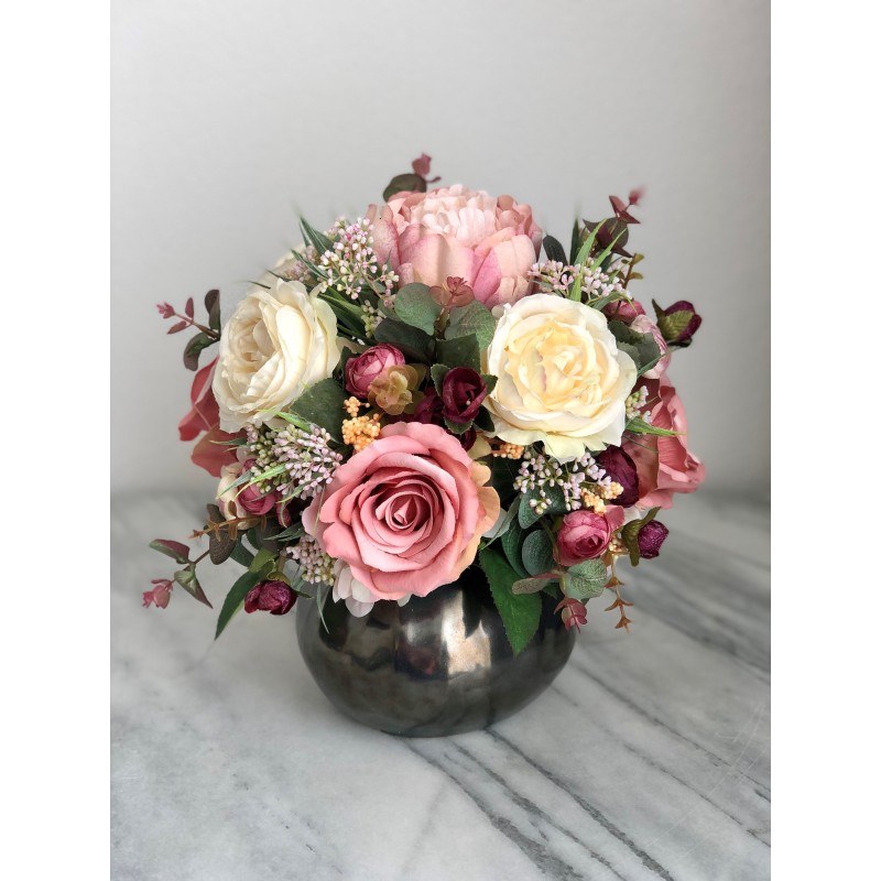 Kunstblumen Arrangement in einer Vase xx218